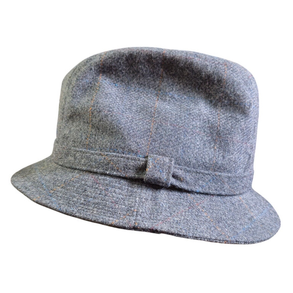 Vintage Fedora Hat Gray Tweed Mens Unisex Union Made USA Thinsulate Large - Picture 4 of 13